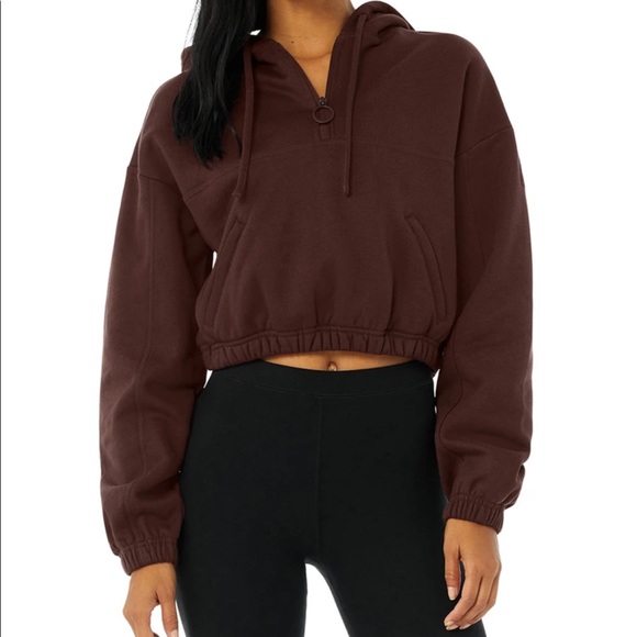 ALO Yoga Tops - Alo Refresh Stadium Half-Zip Hoodie